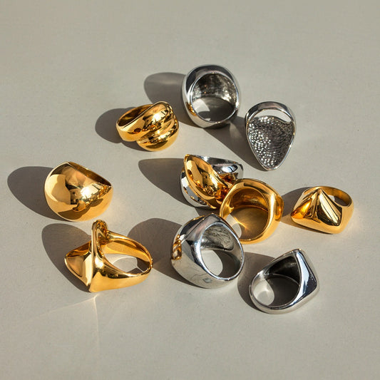 Premium Gold And Silver Multi-Style Rings