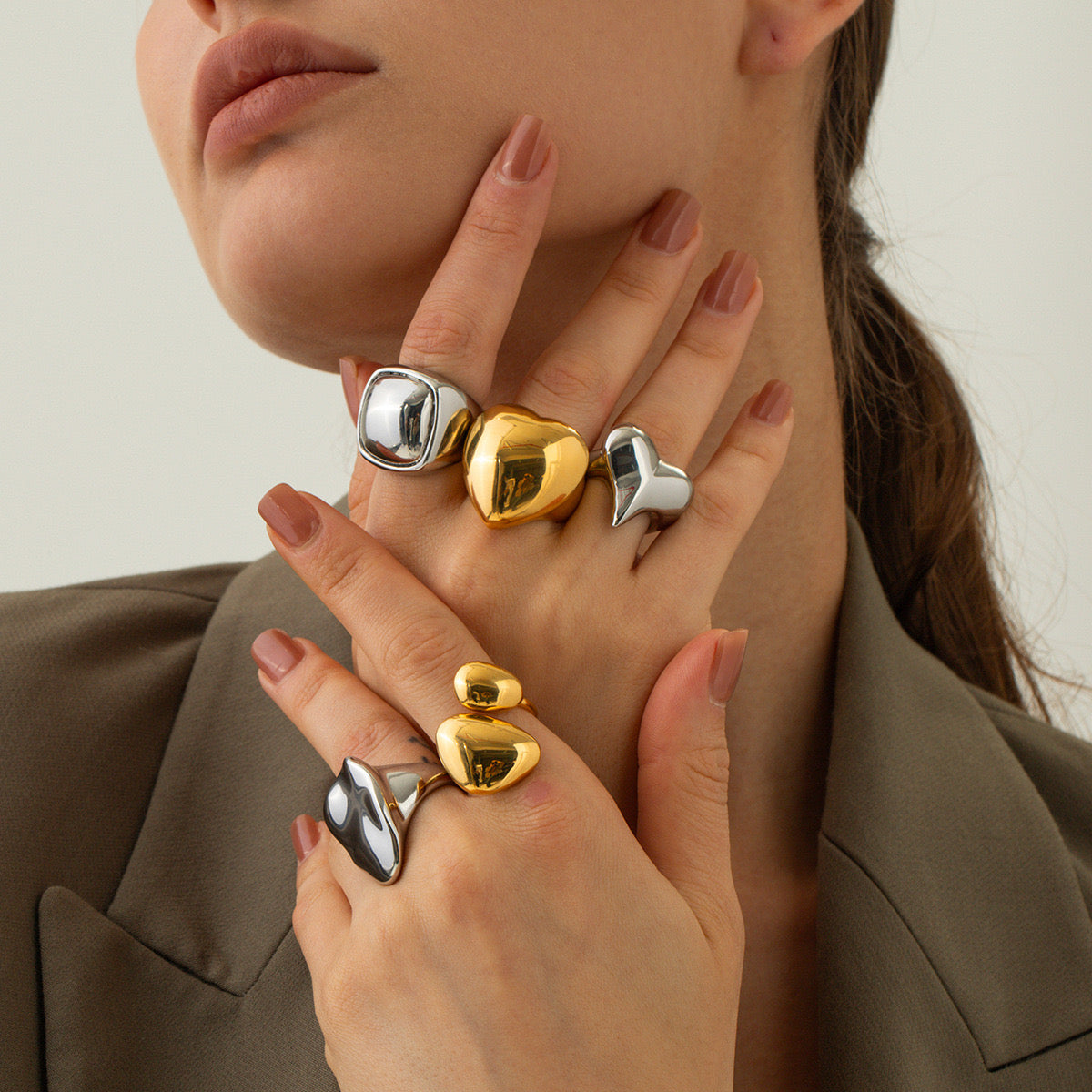 Premium Gold And Silver Multi-Style Rings