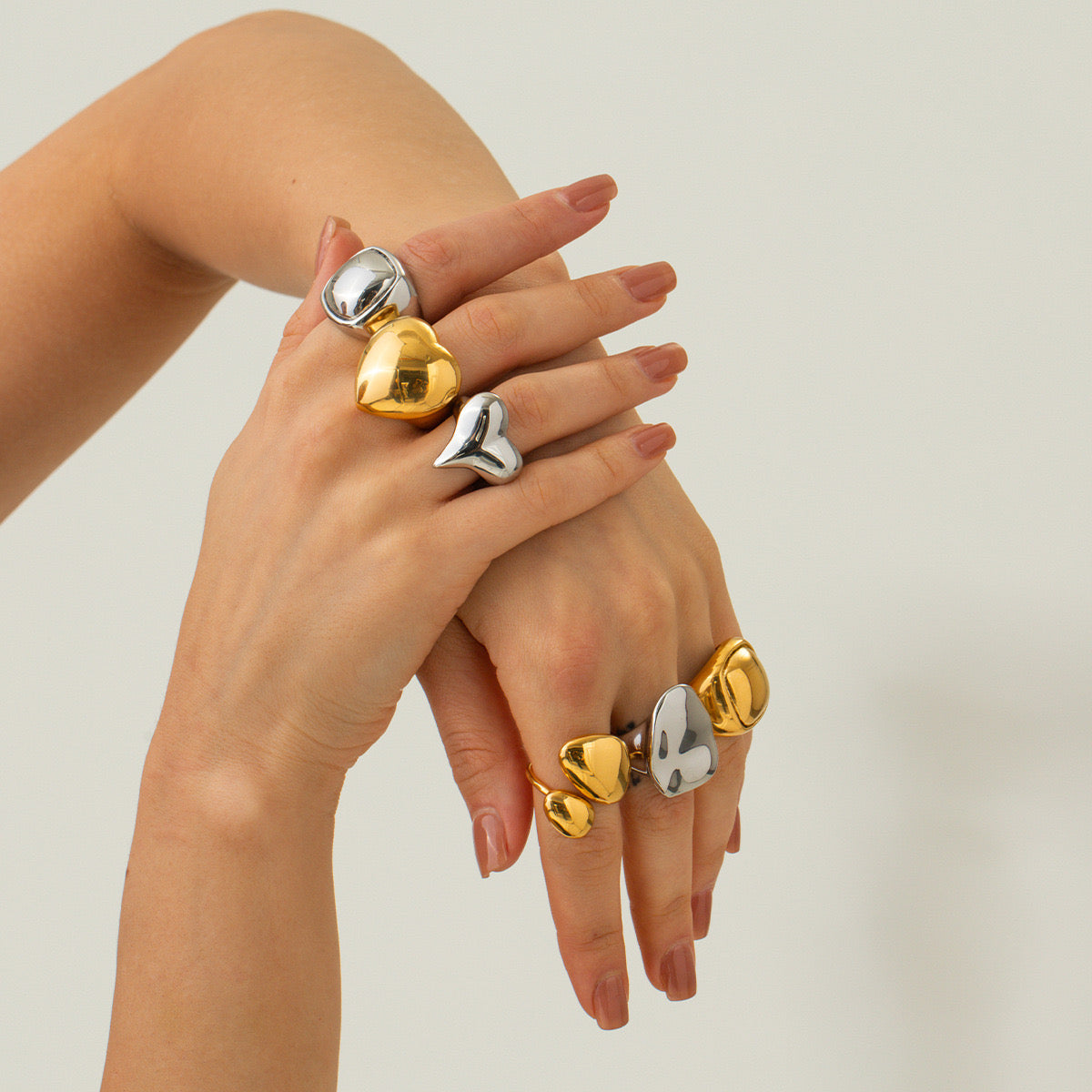 Premium Gold And Silver Multi-Style Rings