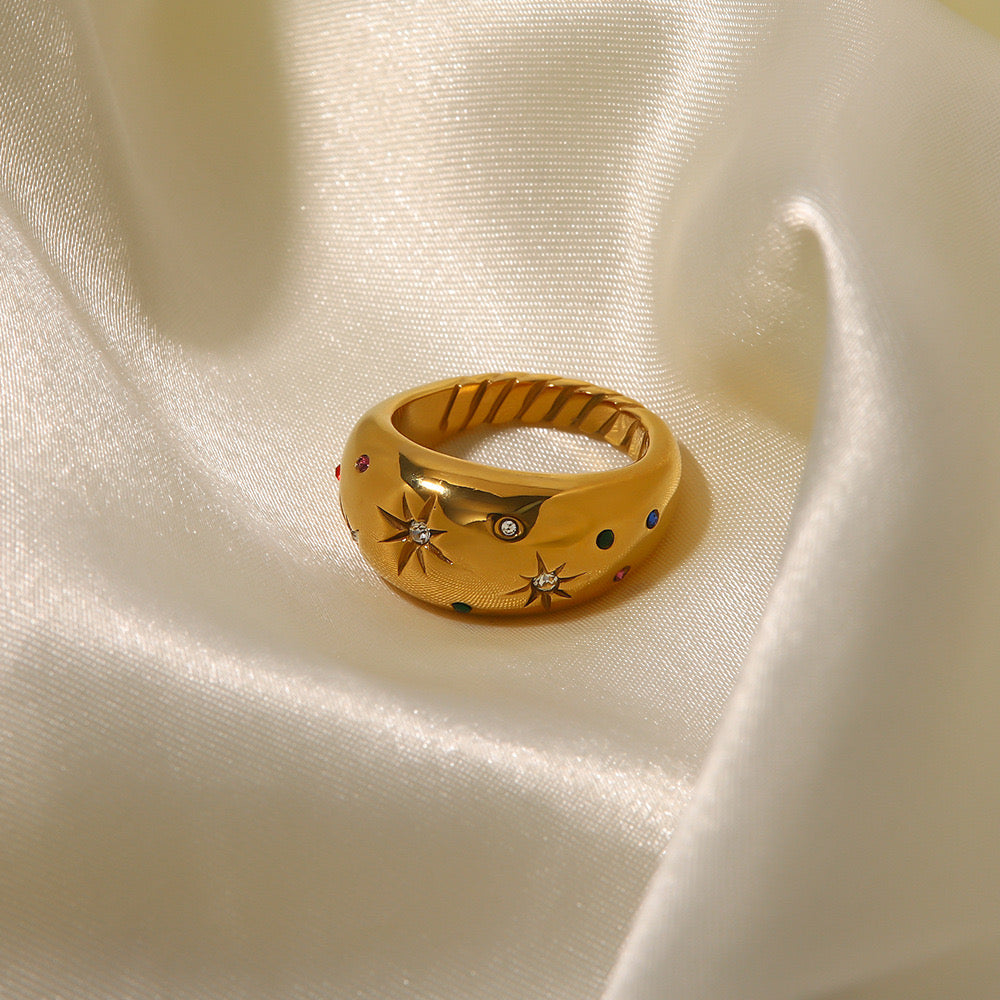 Premium Gold Star Ring