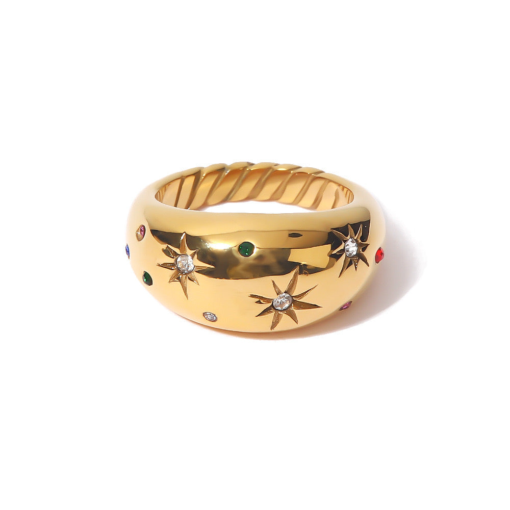 Premium Gold Star Ring