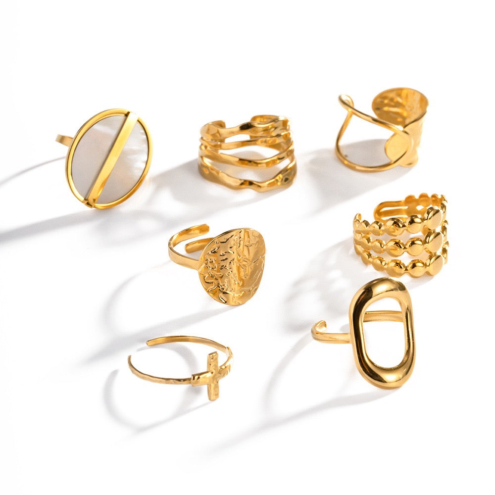 Premium Gold And Silver Multi-Style Rings