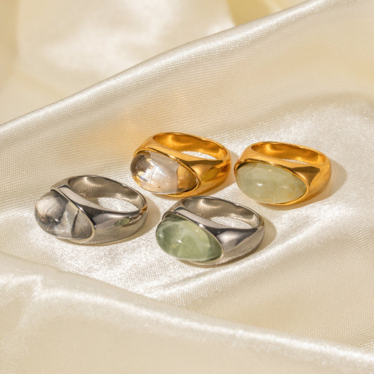 Premium Gold Silver Gemstone Ring