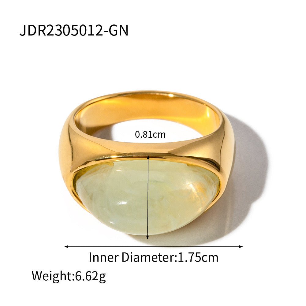 Premium Gold Silver Gemstone Ring