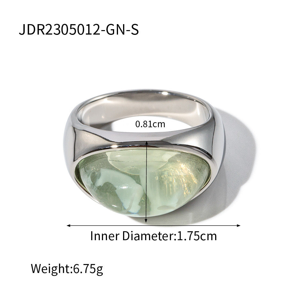 Premium Gold Silver Gemstone Ring