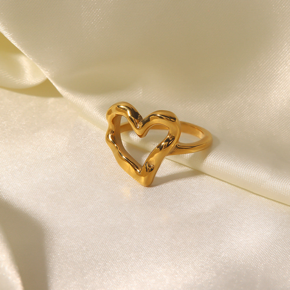 Premium Gold Silver Love Ring