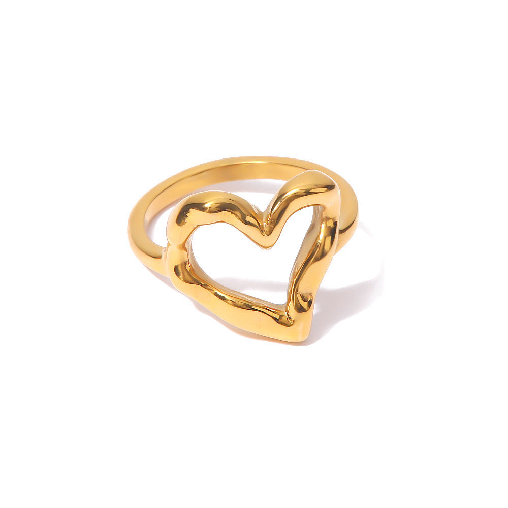 Premium Gold Silver Love Ring