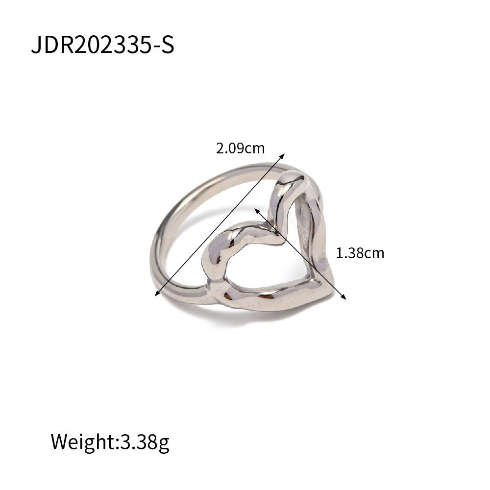 Premium Gold Silver Love Ring