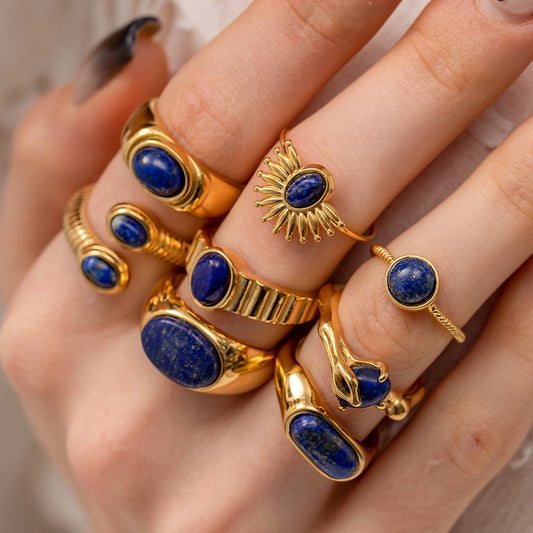 Vintage High-End Sapphire Necklace Ring