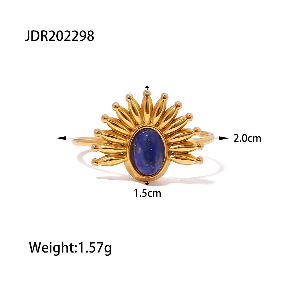 Vintage High-End Sapphire Necklace Ring