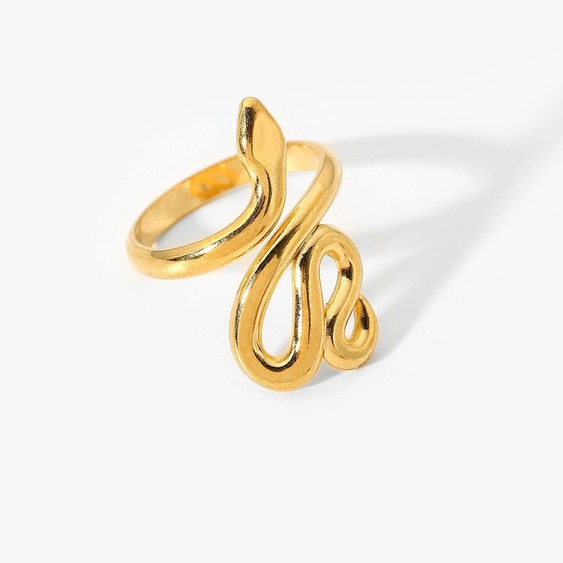 Hollow Snake Shape Vintage Gold Ring