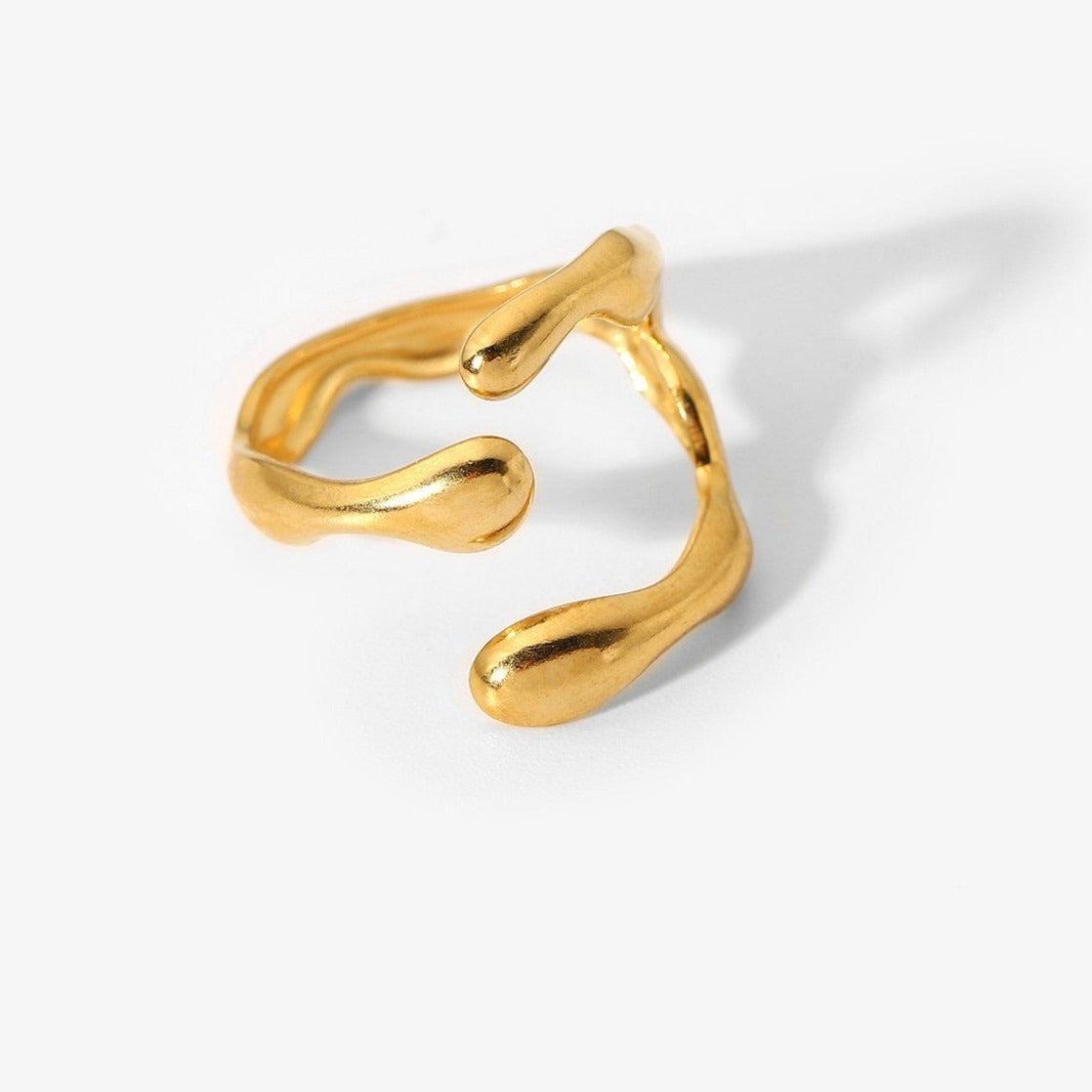 Hollow Snake Shape Vintage Gold Ring