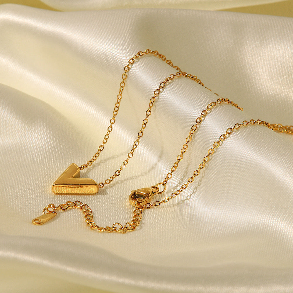 V-Shaped Thin Gold Necklace