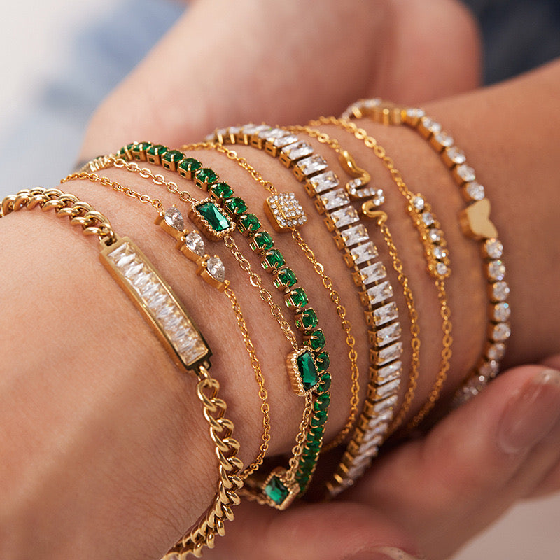 Golden Diamond Bracelets In Various Styles