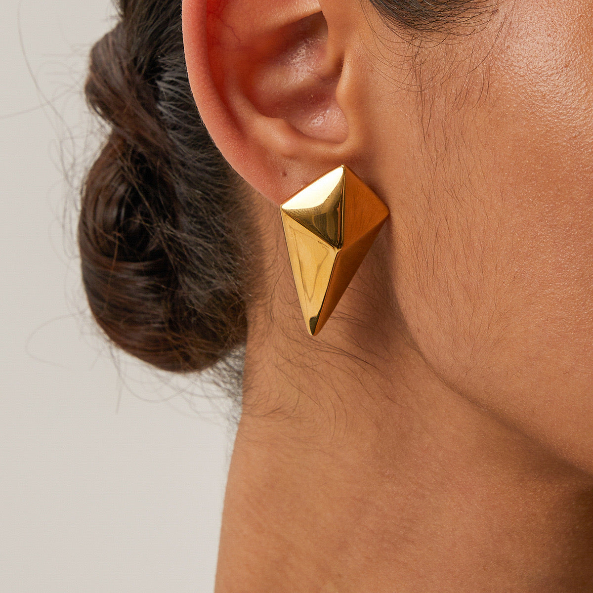 Gold Square Earrings