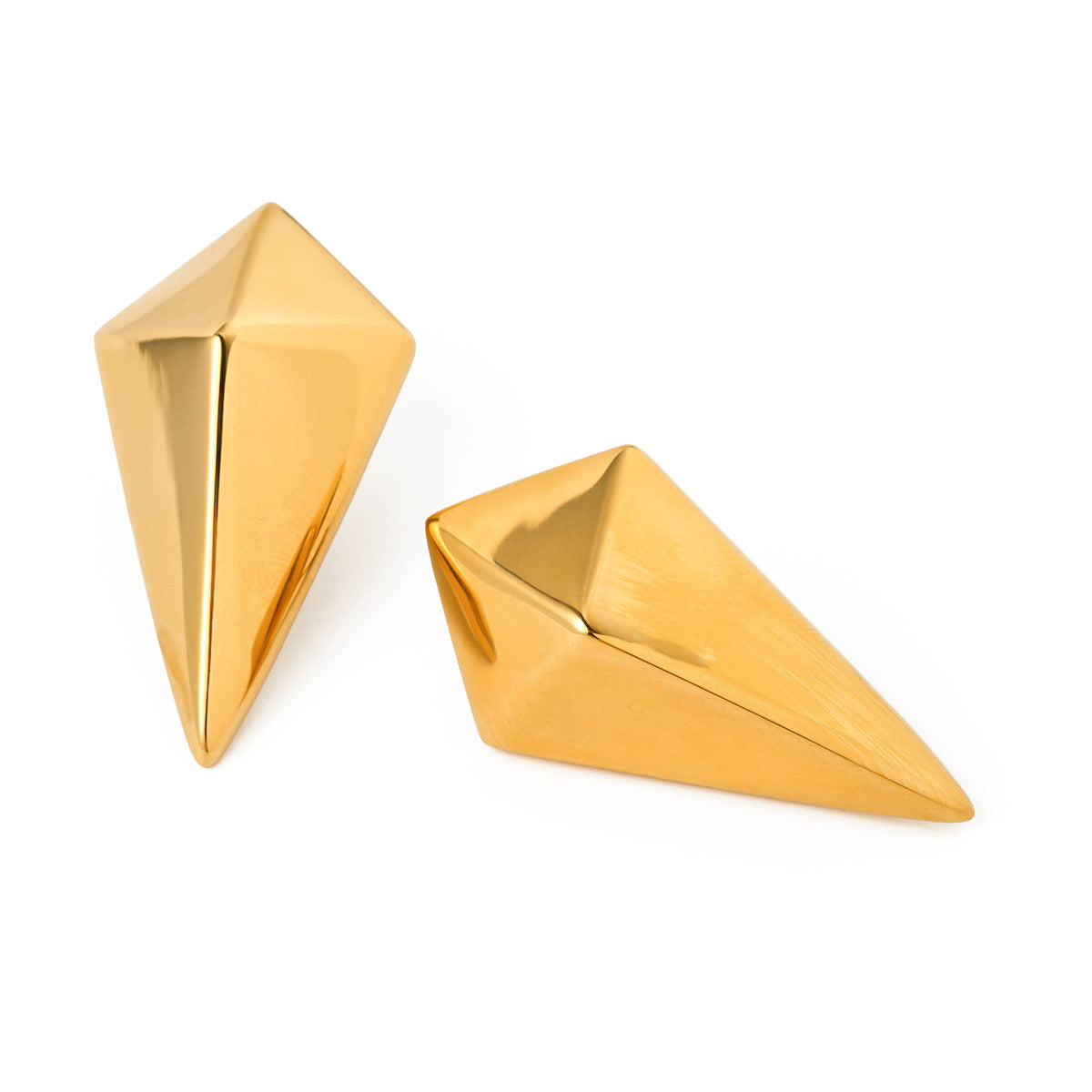 Gold Square Earrings