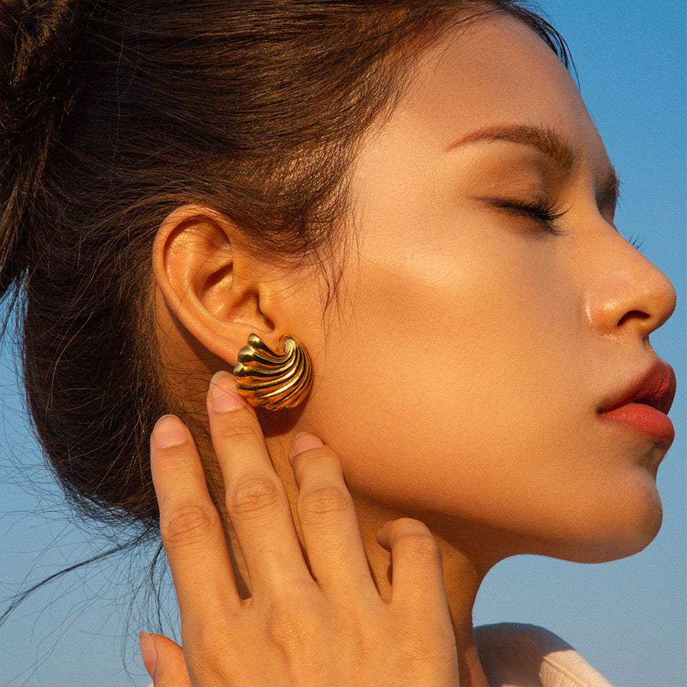 Premium Gold Shell Earrings