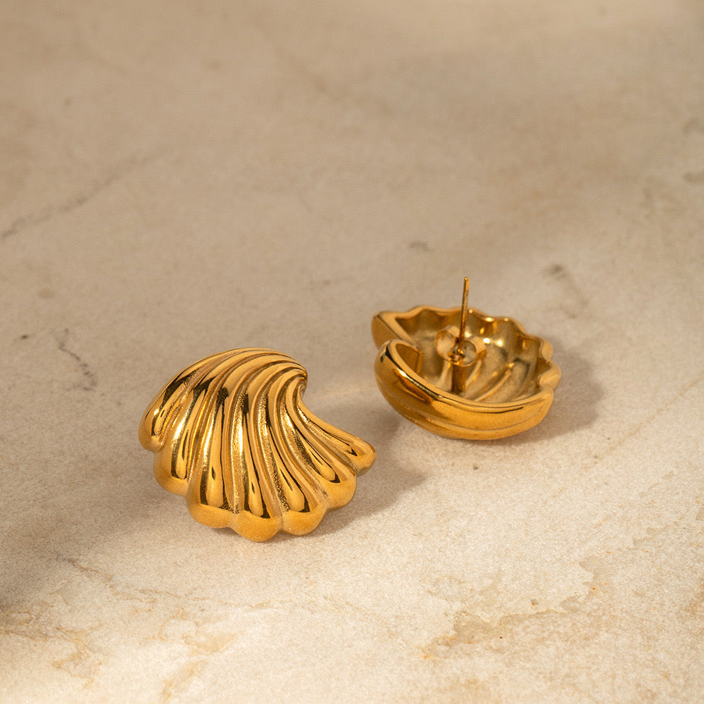 Premium Gold Shell Earrings