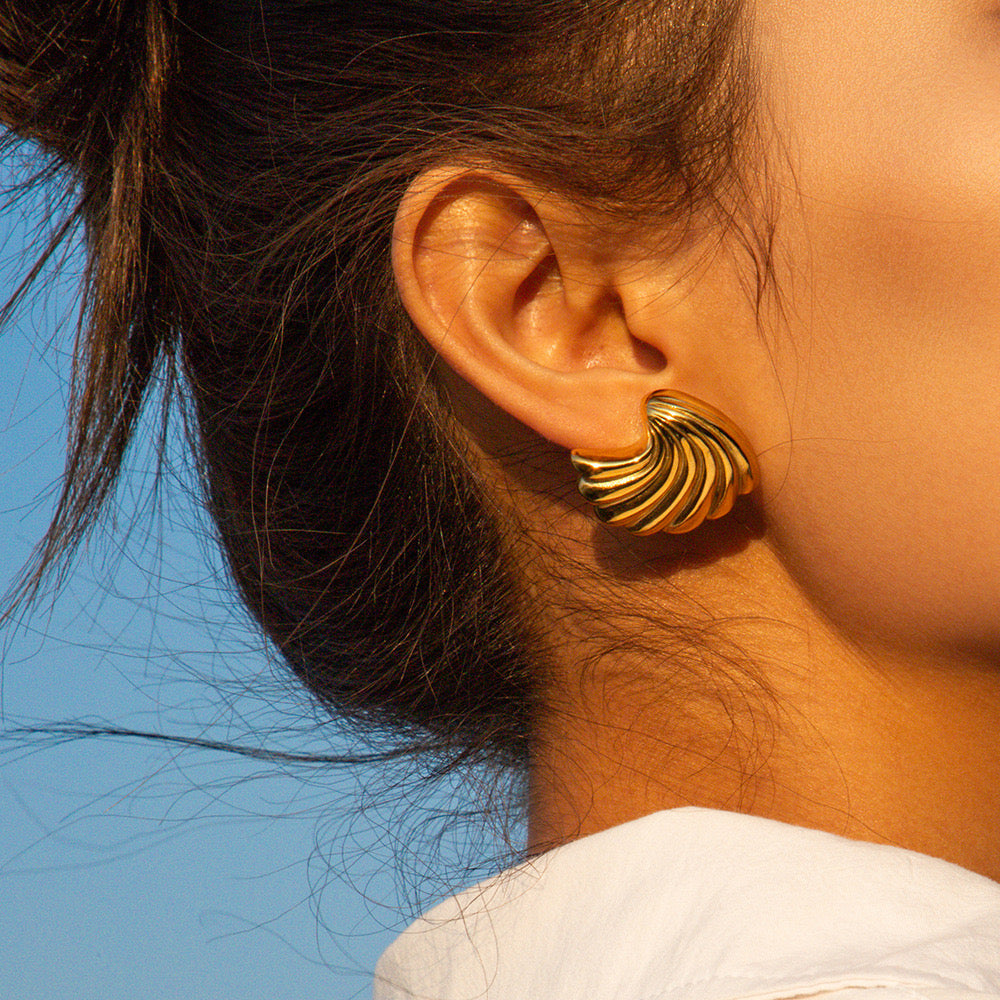 Premium Gold Shell Earrings