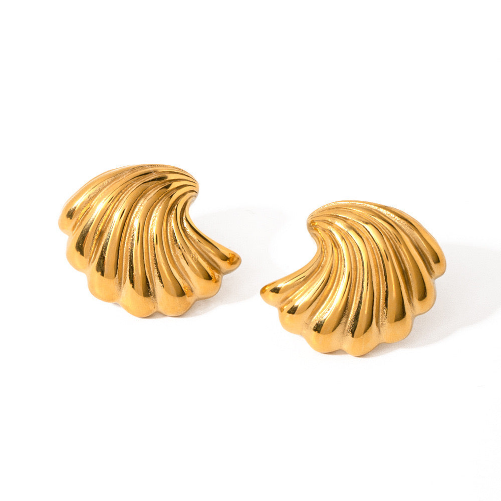 Premium Gold Shell Earrings