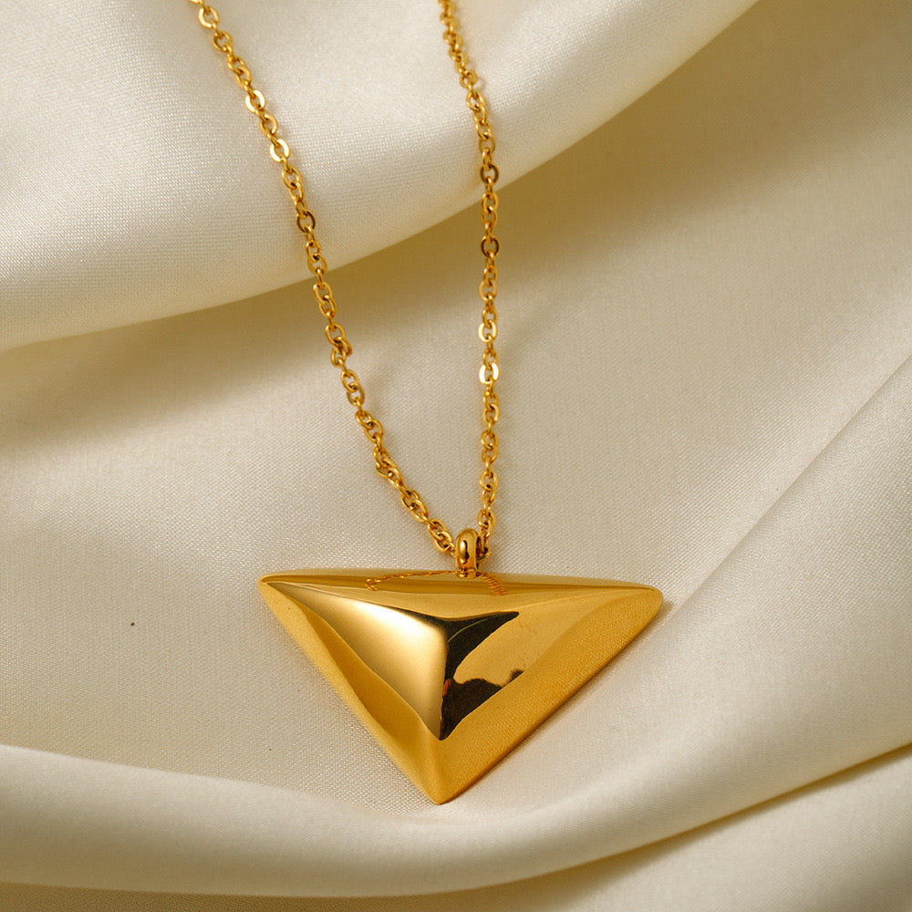 Premium Gold Triangle Necklace