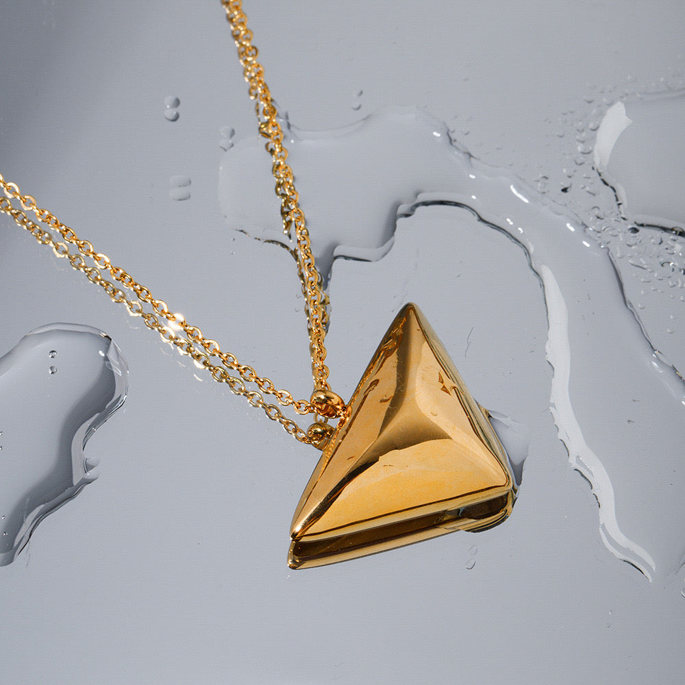 Premium Gold Triangle Necklace