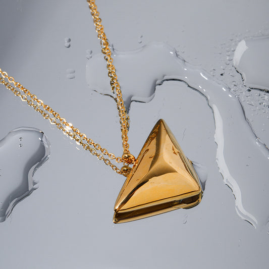 Premium Gold Triangle Necklace