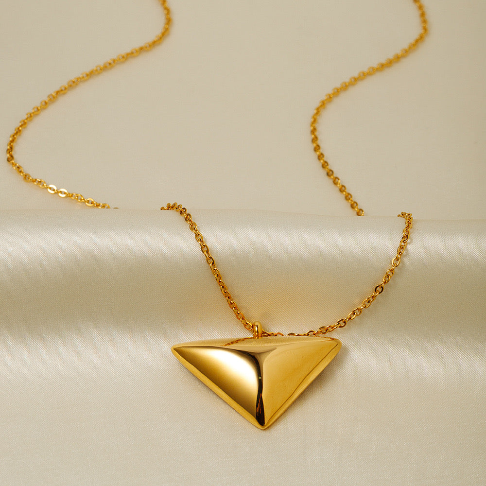 Premium Gold Triangle Necklace