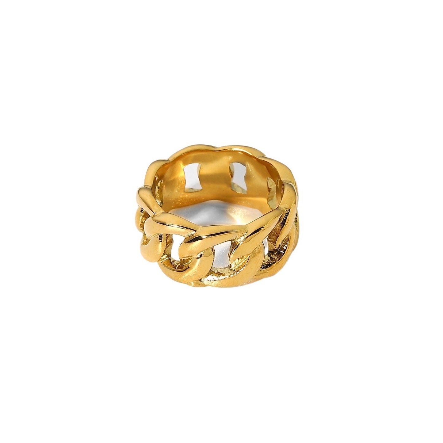 Premium Gold Chain Cross Ring