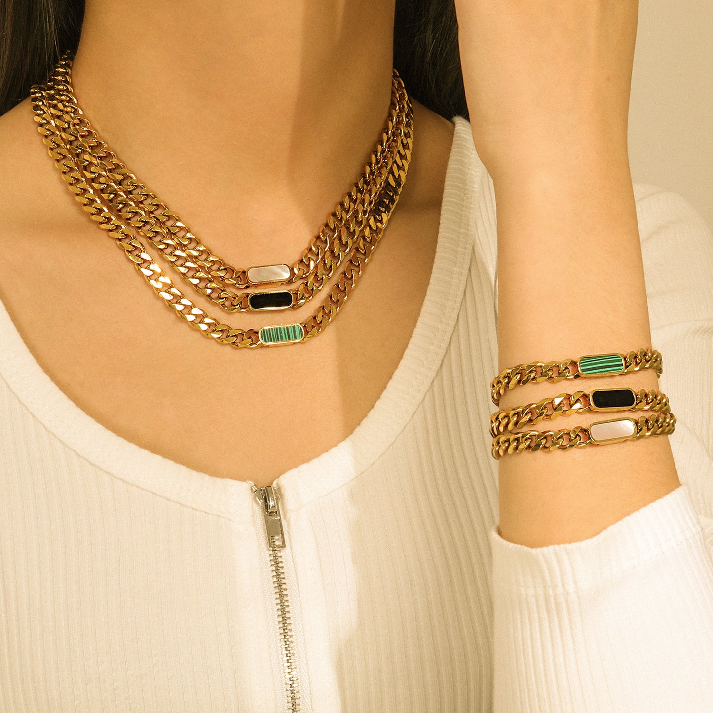 Advanced Stackable Multi-Style Gold Necklace