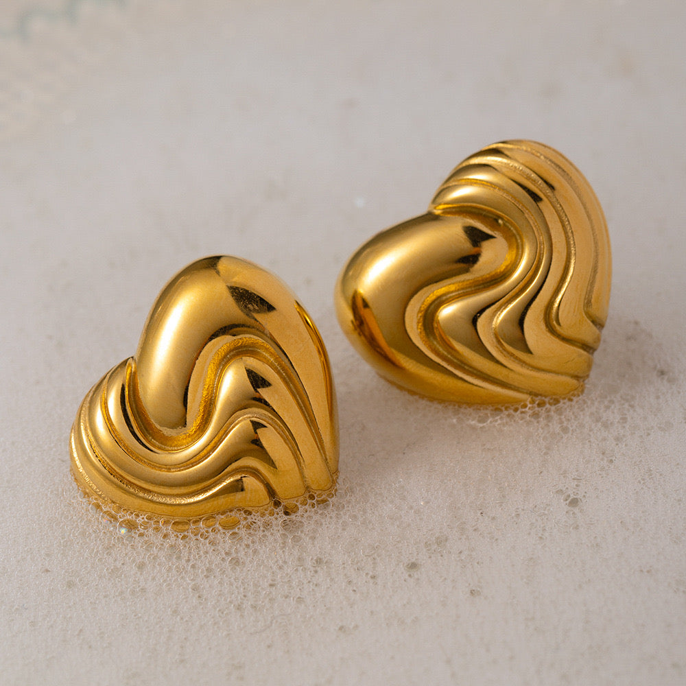 European And American Love Shell Retro Earrings For Girls, Simple And Personalized Ear Jewelry