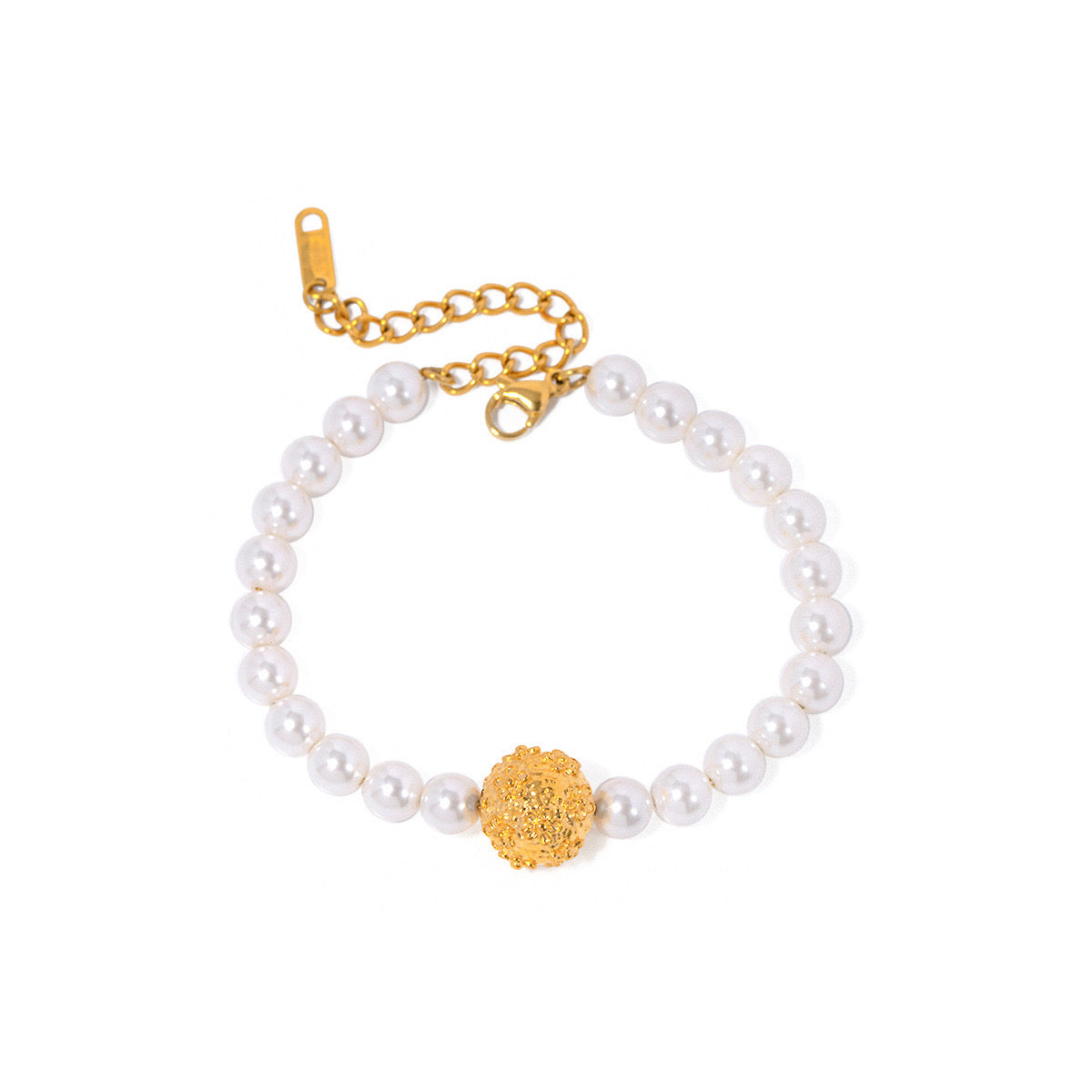 Ins, Temperament, Personality, Fashion, And Gold Will Never Fall Off Color Round Pearl Bracelet Jewelry