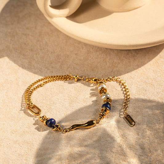 High-End New Rhinestone Blue Bracelet Light Luxury Fashion Personality Temperament Bracelet