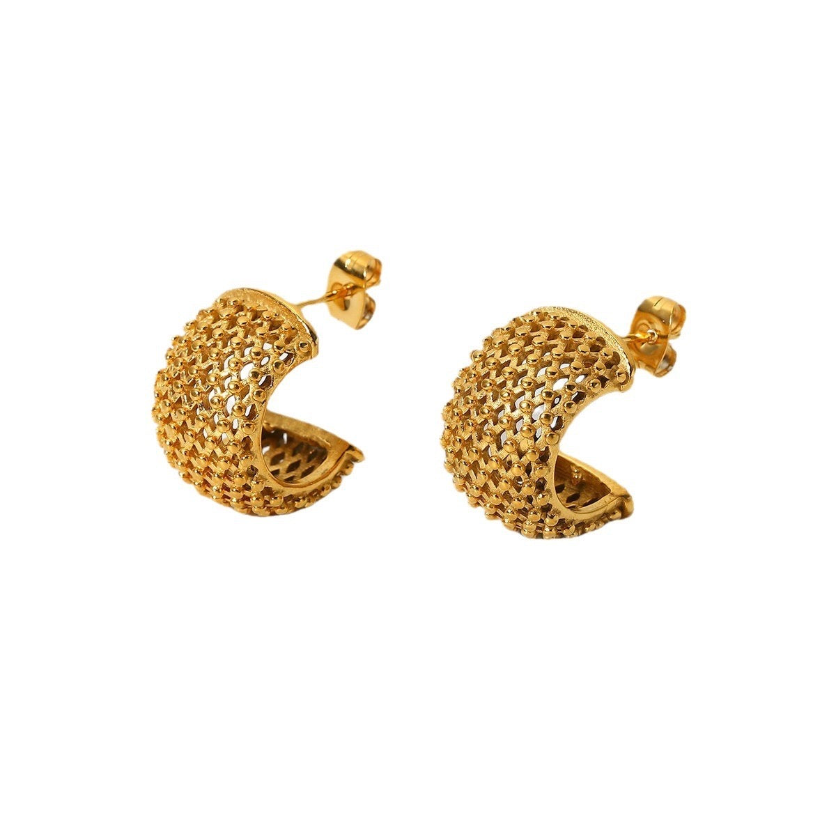 Temperament Hollow Earrings Women's Niche Retro Design Light Luxury Earrings