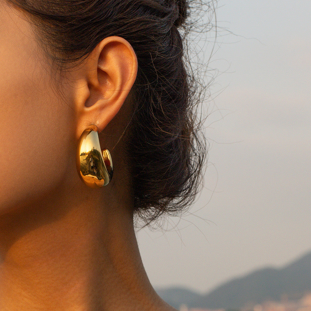 Temperament Moon Earrings For Women, Niche Design, Light Luxury