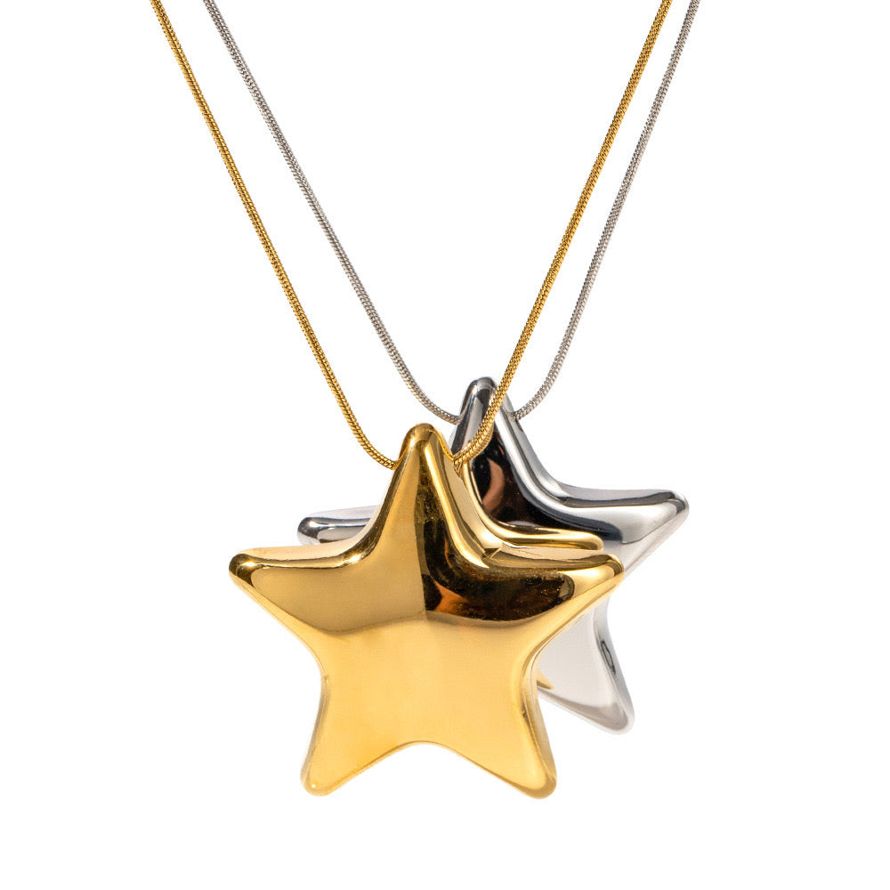 Versatile Niche Design, High-End Luxury Five-Pointed Star Necklace