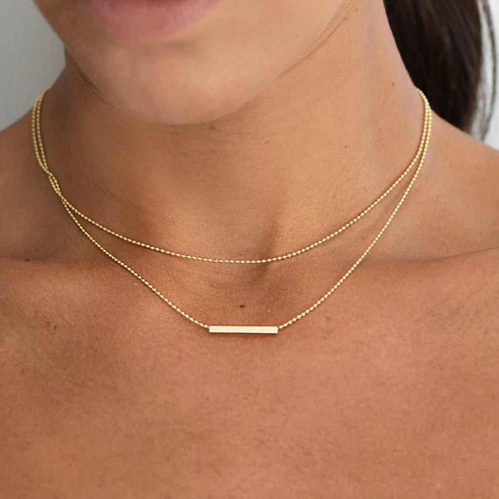 Versatile Niche Design, High-End Luxury Horizontal Bar Necklace