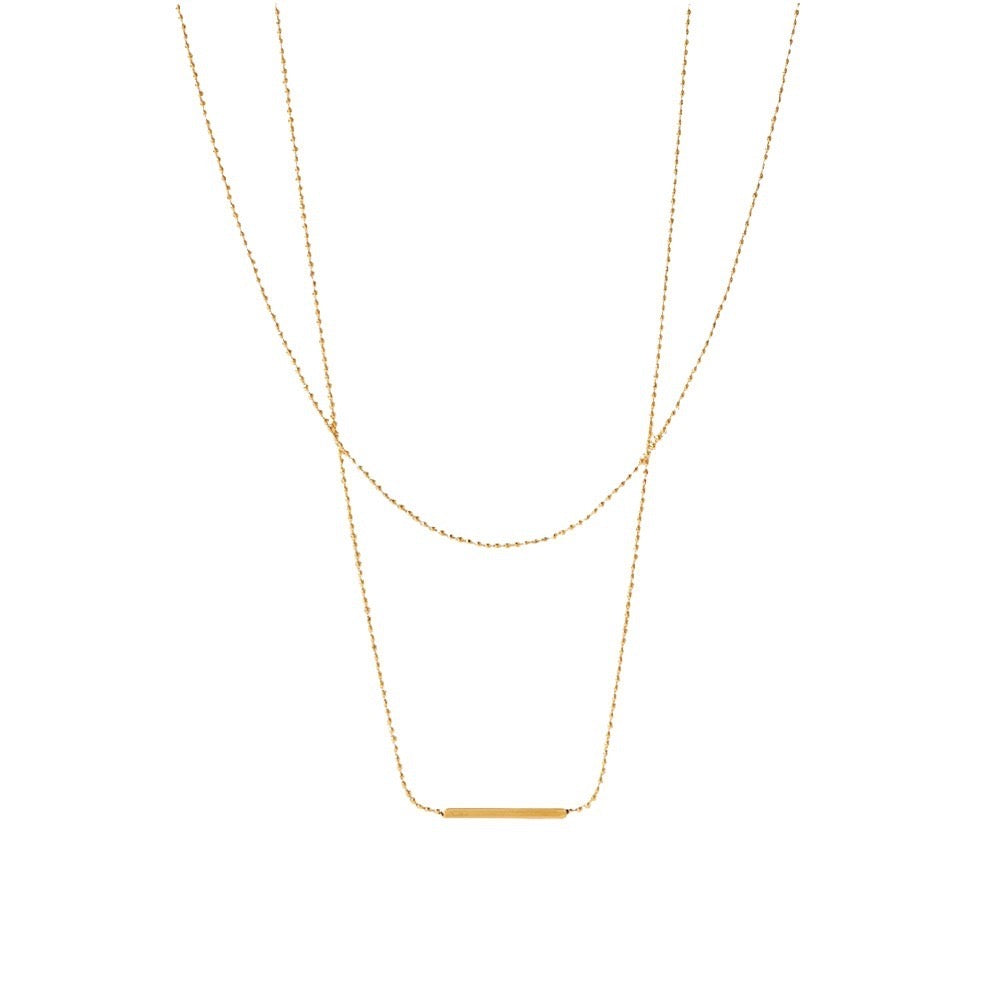 Versatile Niche Design, High-End Luxury Horizontal Bar Necklace