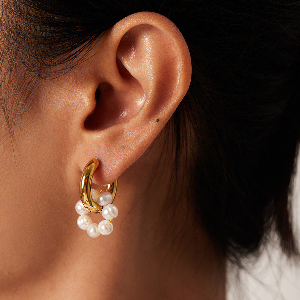 Versatile, Niche Design, High-End Luxury, Pearl Strand Earrings