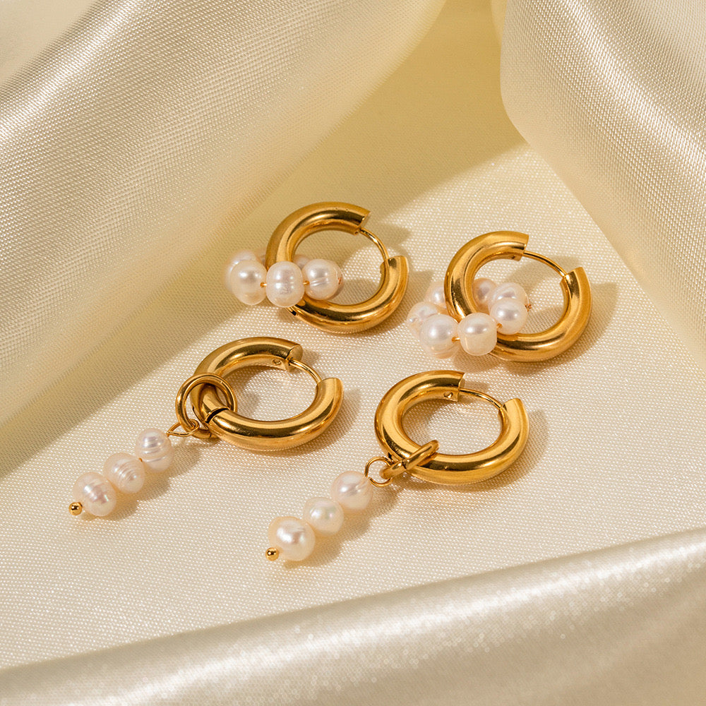 Versatile, Niche Design, High-End Luxury, Pearl Strand Earrings