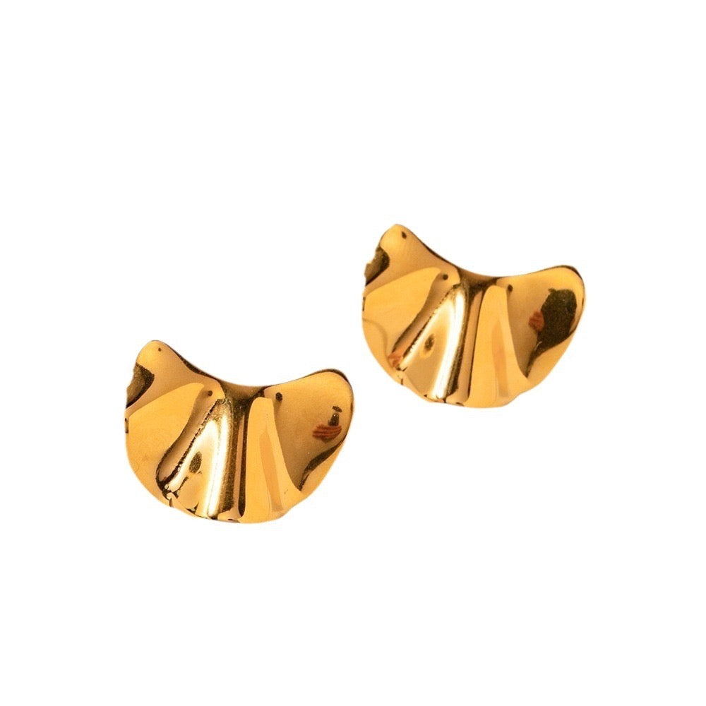 Versatile, Niche Design, High-End, Luxury, Irregular Fan-Shaped Earrings