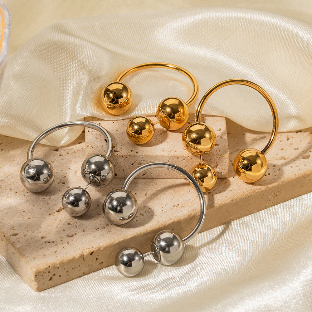 Versatile Niche Design, High-End Luxury Ball Ear Clips