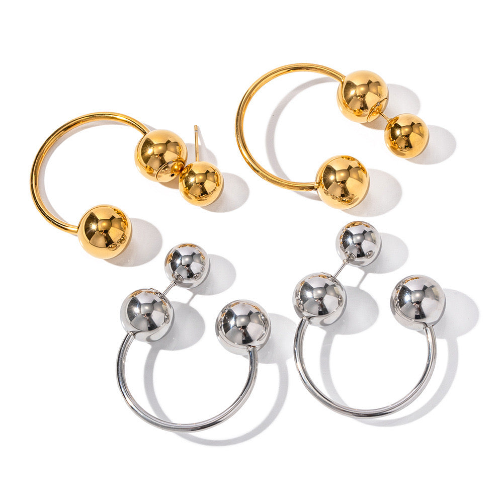 Versatile Niche Design, High-End Luxury Ball Ear Clips