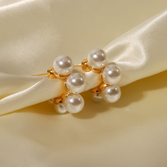 Versatile Niche Design, High-End Luxury Multi-Pearl Earrings