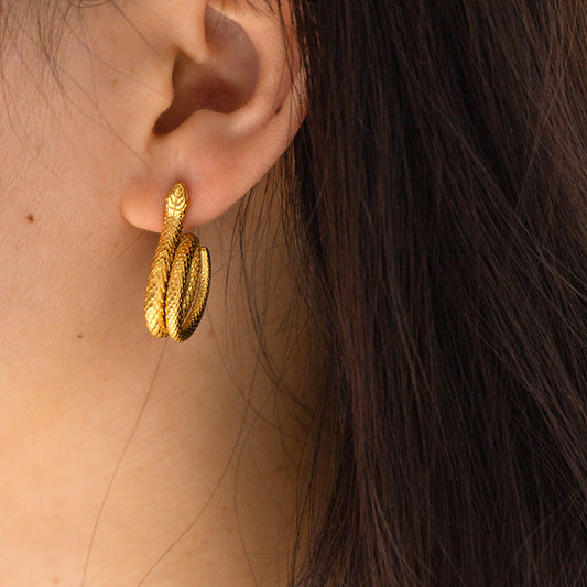 Versatile Niche Design, High-End Luxury Snake Earrings