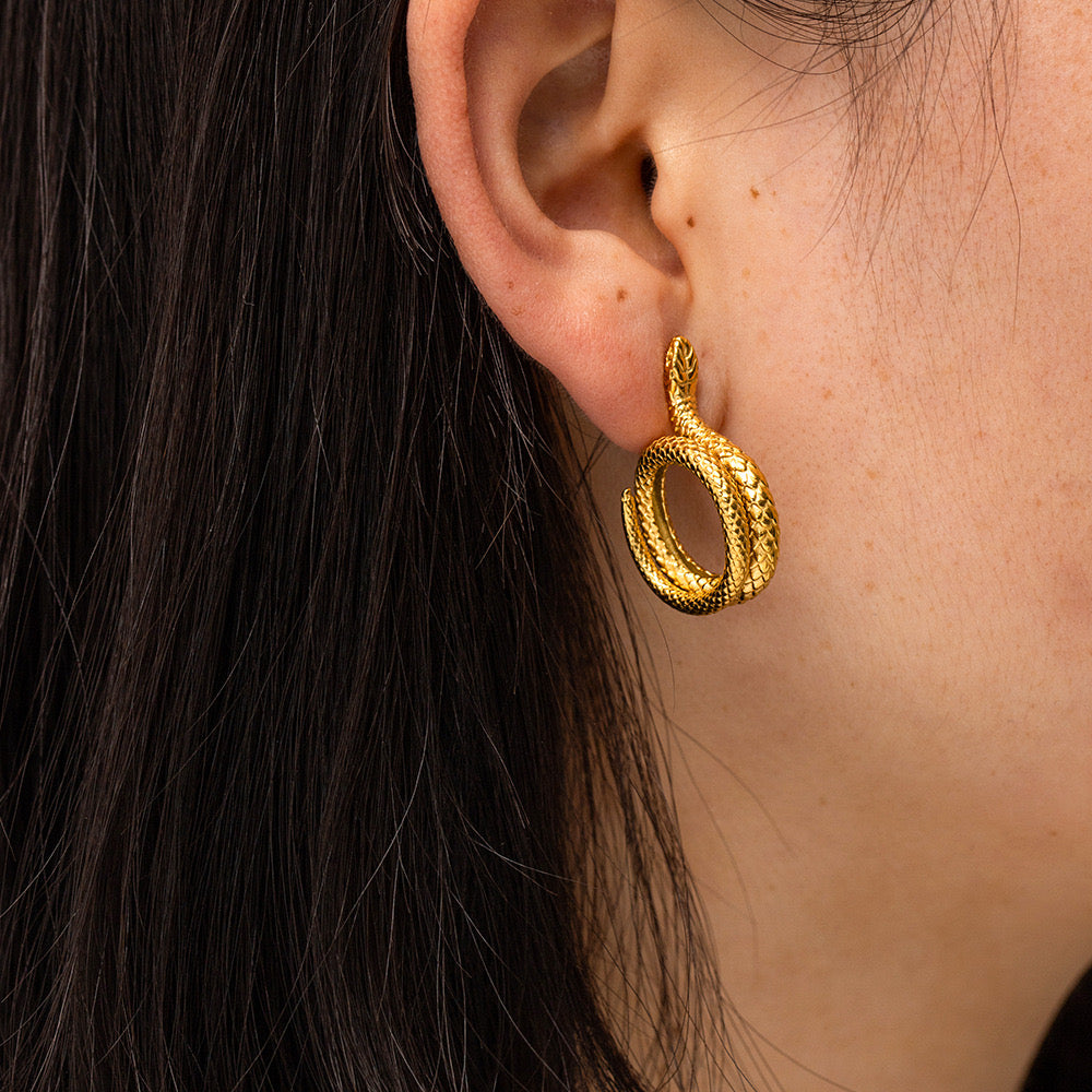 Versatile Niche Design, High-End Luxury Snake Earrings