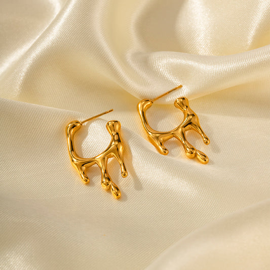 Niche Design High-End Light Luxury Melting Earrings