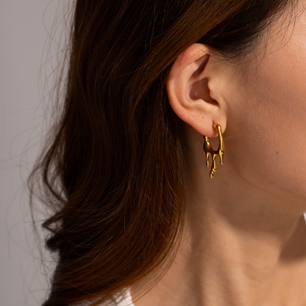 Niche Design High-End Light Luxury Melting Earrings