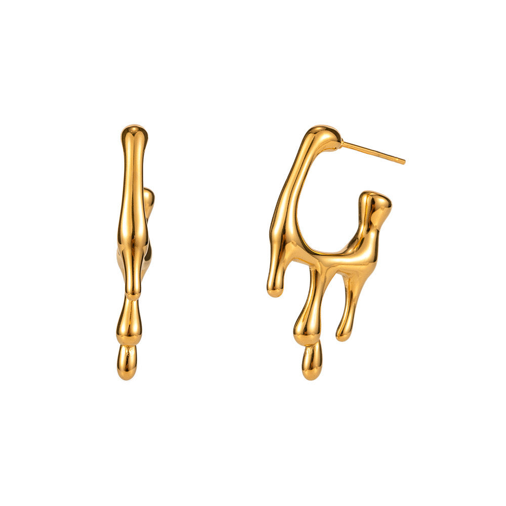 Niche Design High-End Light Luxury Melting Earrings