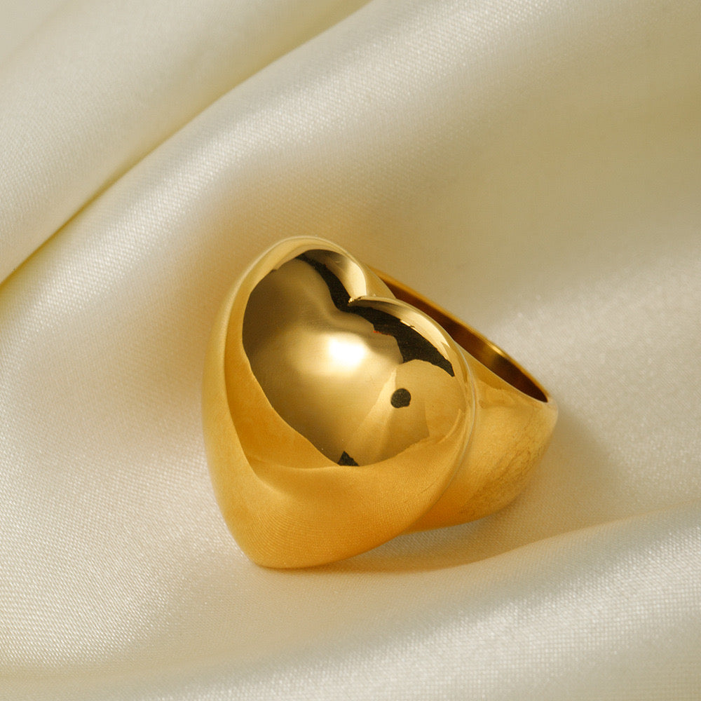 Niche Design High-End Luxury Heart-Shaped Ring